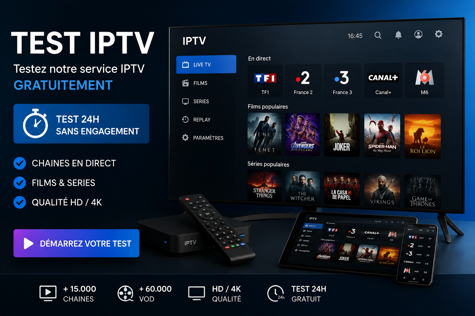 Apercu des abonnements IPTV Belgique